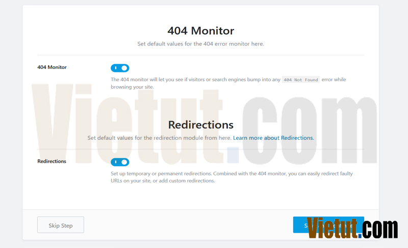 404 Monitor và Redirections trên Rank Math SEO Pro